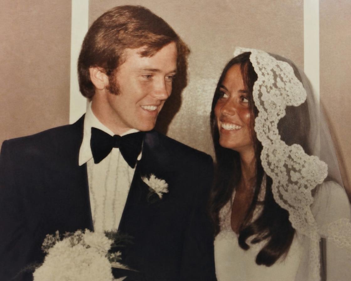 Bill and Cindy on their wedding day